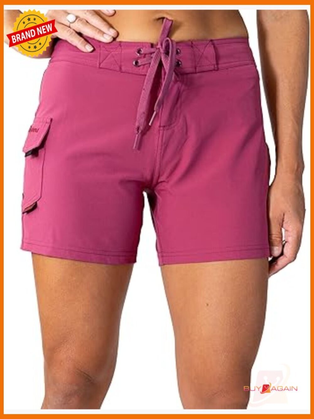 Women's 5" 4-Way Stretch Swim Shorts Boardshorts - Size 14